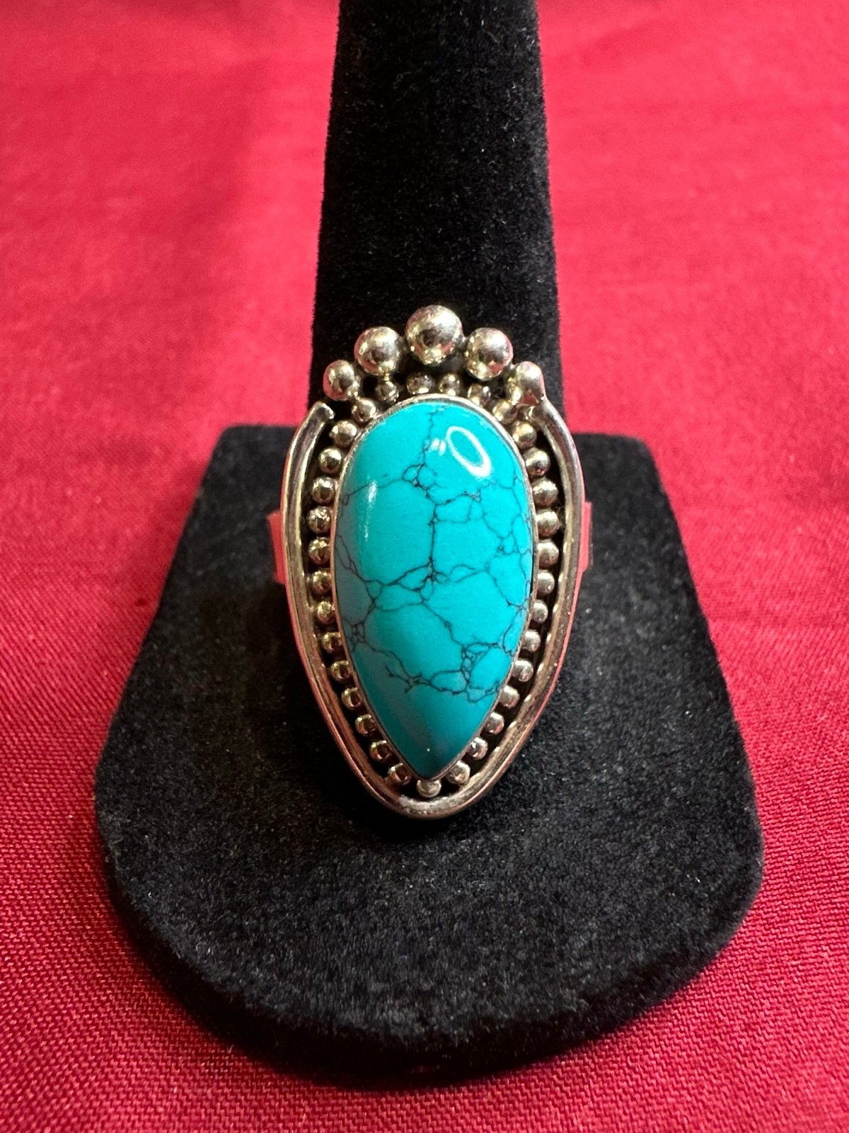 Beautiful Blue Turquoise Sterling Silver Ring