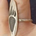 Vtg.Native American sterling silver BEAR CLAW RING- SZ7