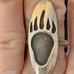 Vtg.Native American sterling silver BEAR CLAW RING- SZ7