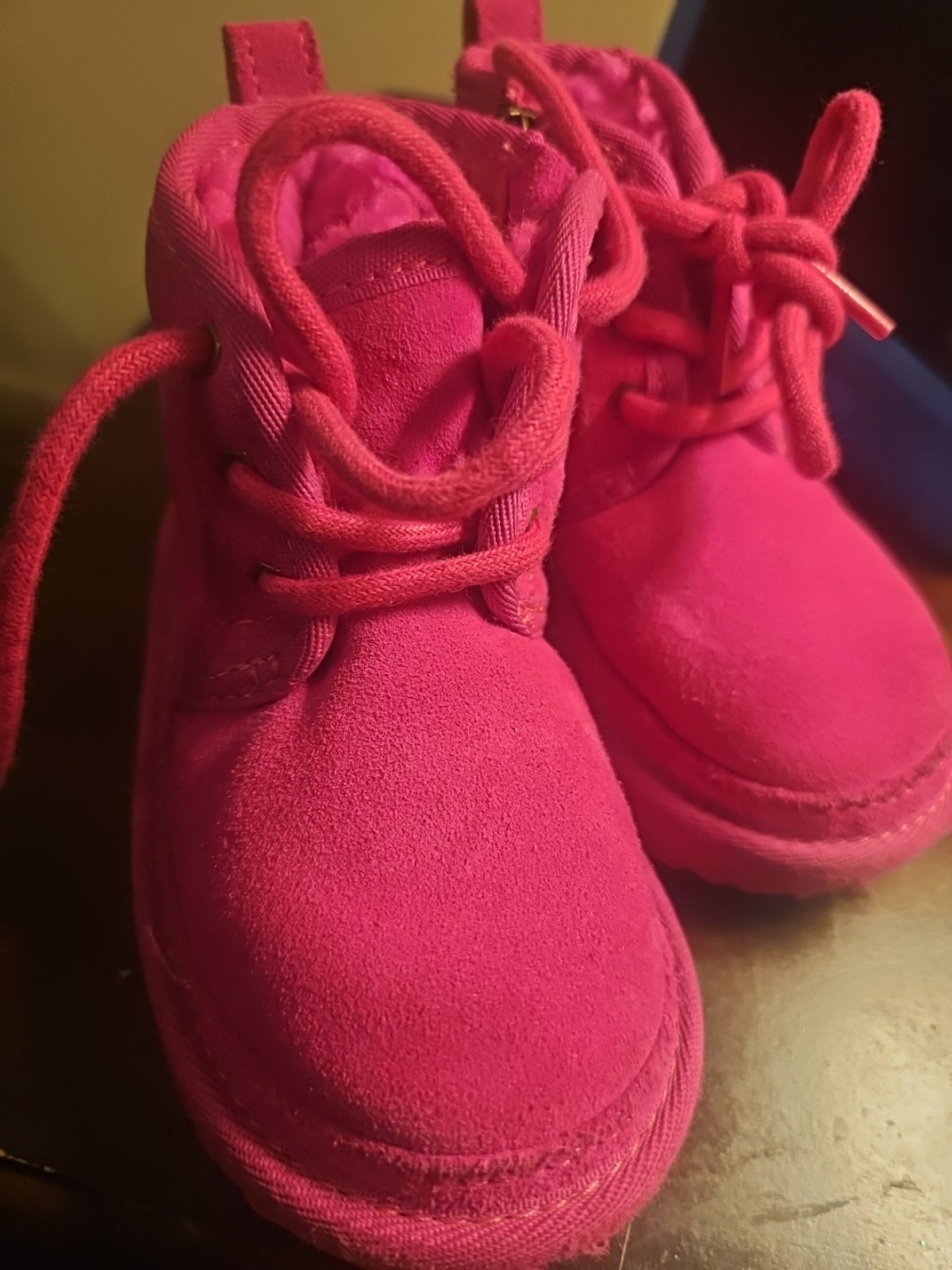 Girls hot pink UGGS