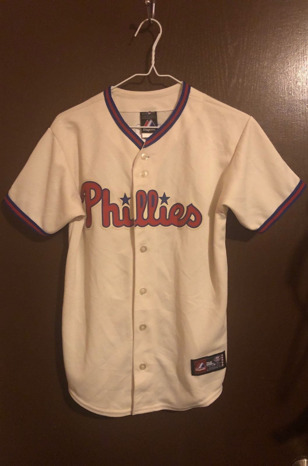 MLBMajesticYouthLPhillies#6HowardSewnJer