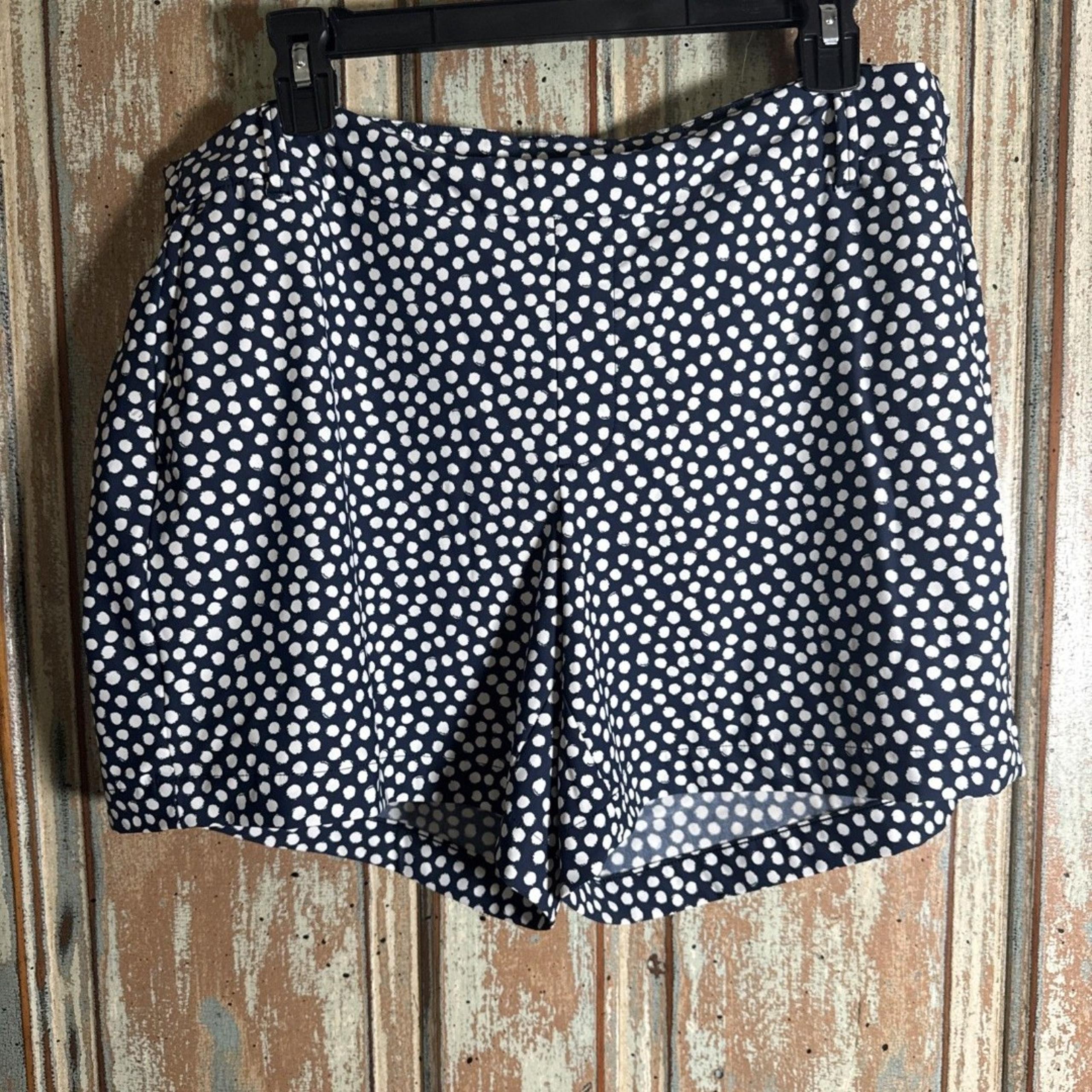 SPANX Navy Dot 6” XL SUNSHINE Pull On Pockets 4Way Stretch SHORTS Women’s
