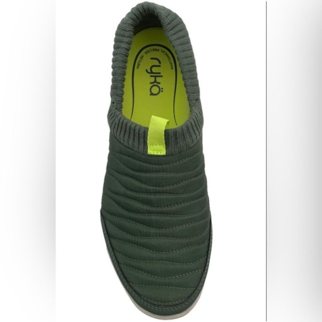 NEW Ryka Water Repellent Comfort Slip-On Shoes Aspen 2 In Dark Olive Size 9