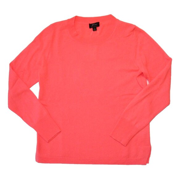 NWT J.Crew K1313 Cashmere Slim-Fit Crewneck in Neon Flamingo Sweater XS
