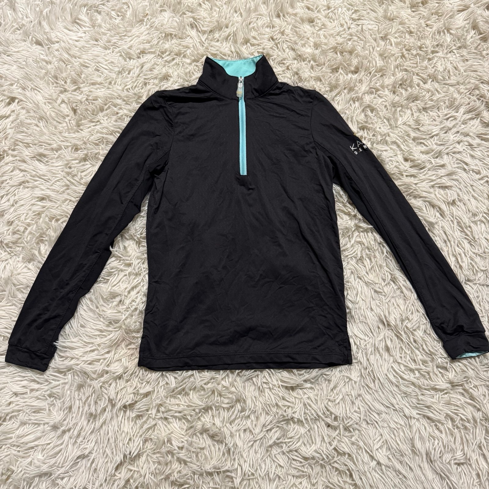 Girl’s Small Black Kastel Denmark Long Sleeve Horseback Riding Sunshirt. Good Co