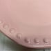 Elegant Dining CHARISMA COLLECTION Pink Beaded Stoneware Salad Plates Set of 4
