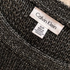 Calvin Klein Women’s Heavy Sweater in Metallic Dark Grey Size Small NWOT