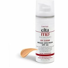 elta md tinted UV clear face sunscreen