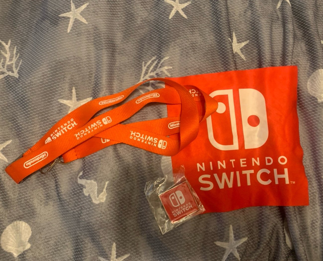 Nintendo Switch Promo Event Lanyard, pin, cloth