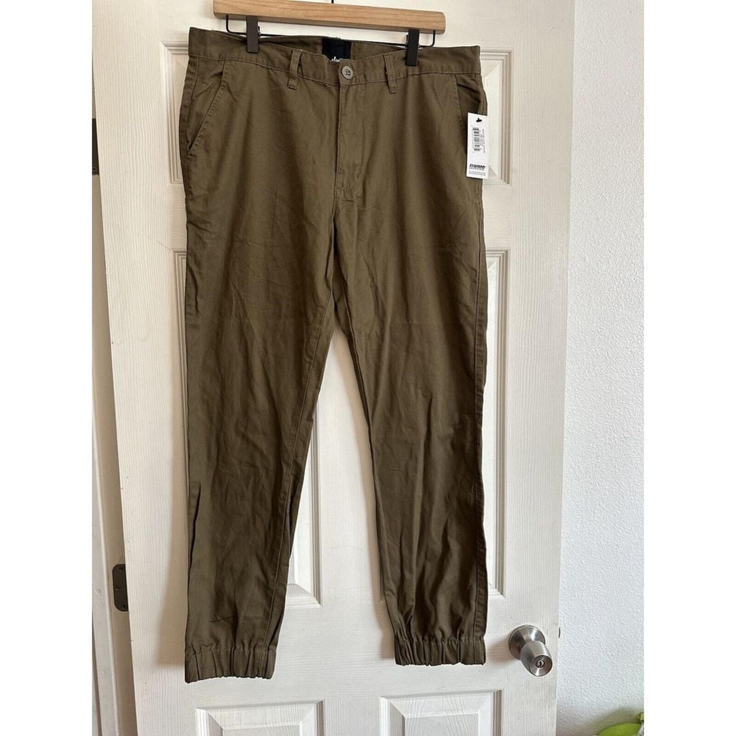 Elwood Joggers Mens Military Brown Pants Size 30 NWT NEW
