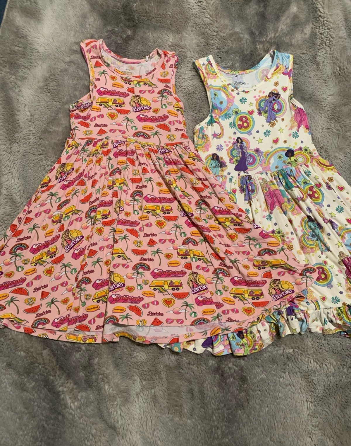 Malibu and Groovy Barbie Posh Peanut Bamboo Razor-back Twirl Bundle 5T