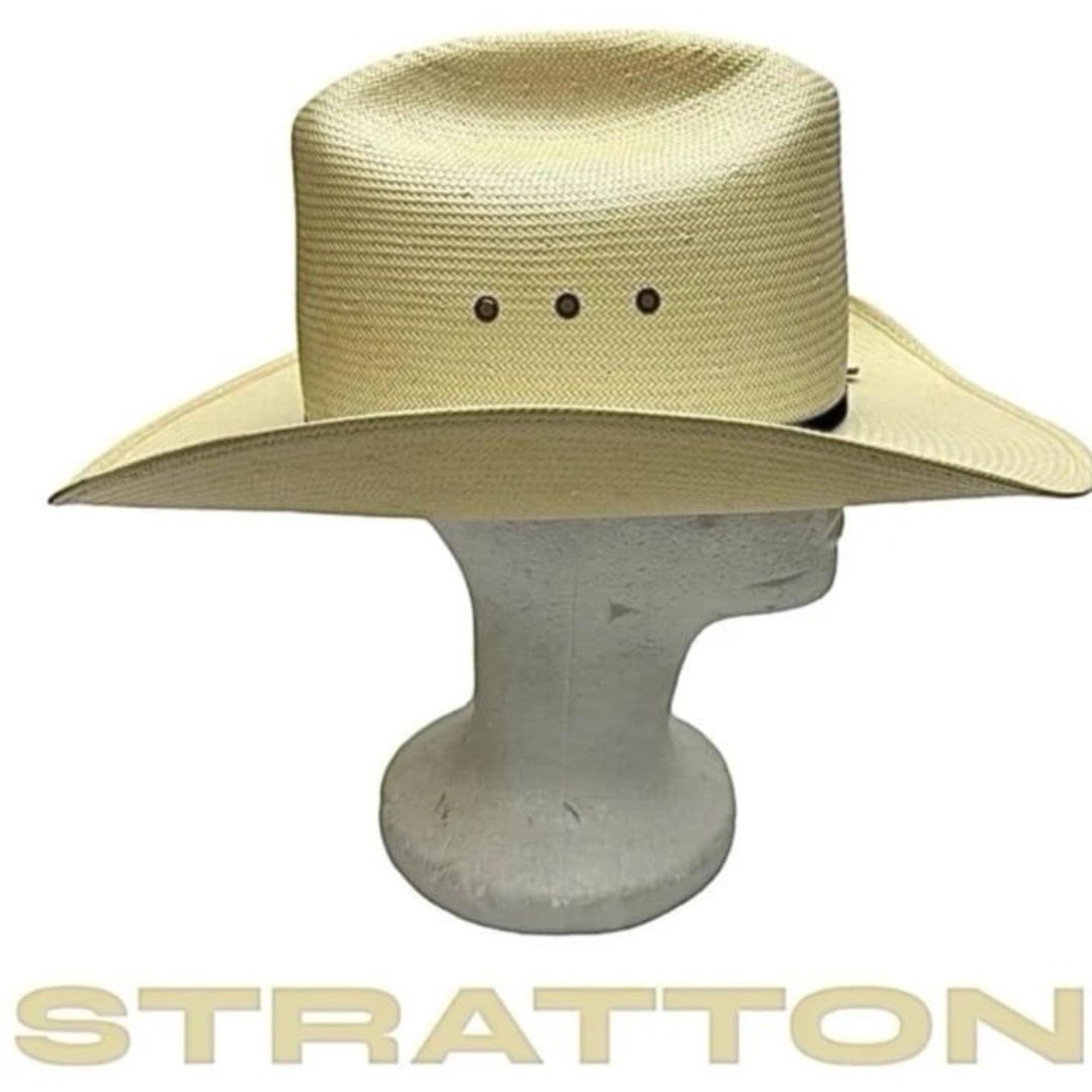 Stratton Western Style Straw Mens Cowboy Hat 7 3/8” New #S36 AWNAT