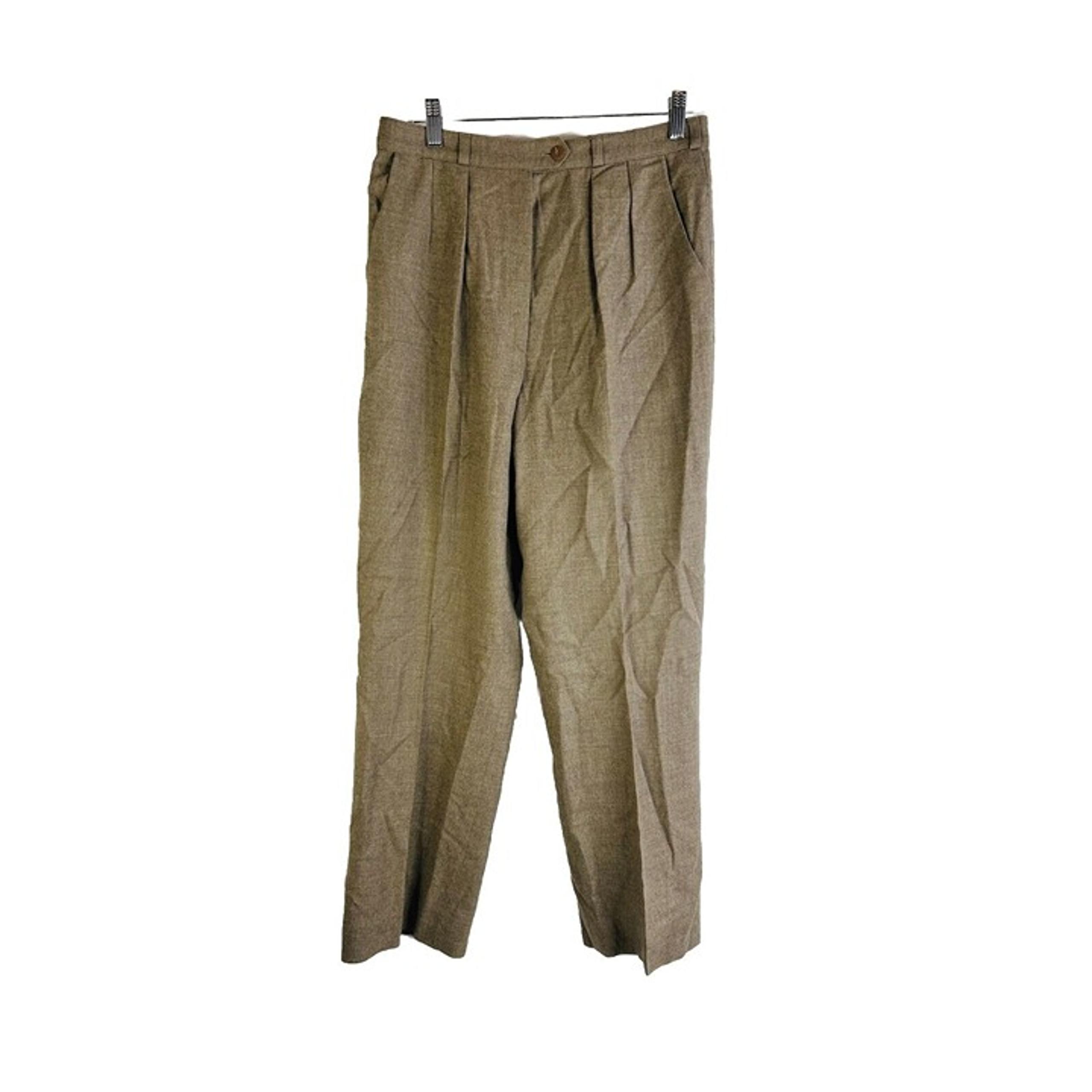 Vintage 90s Womens 12 Wool Pleated High Rise Trousers Dress Pants Old Money