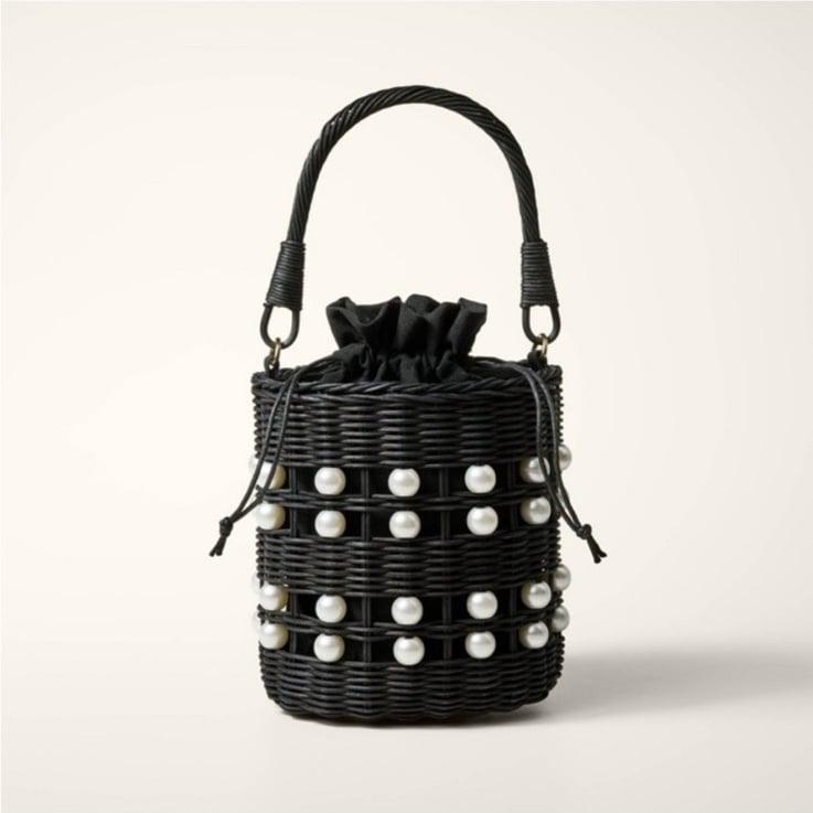 Kate Spade x Target Pearl Embellished Basket Bucket Bag