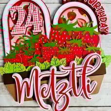 Strawberries Cake Topper
