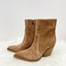 Nine West Gorgeen Bootie Tan Suede Leather NWOB size 6.5