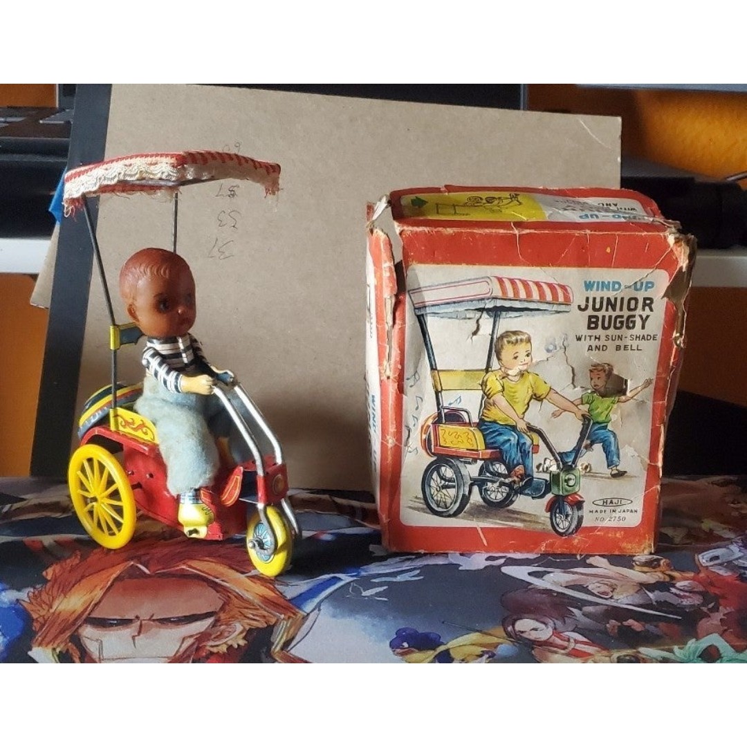 HAJI JUNIOR BUGGY WITH SUNSHADE AND BELL VINTAGE 1960s