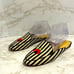 Talbots Ryan Stripped LadyBug Mules Size 8M Fabric Upper Genuine Leather Lining
