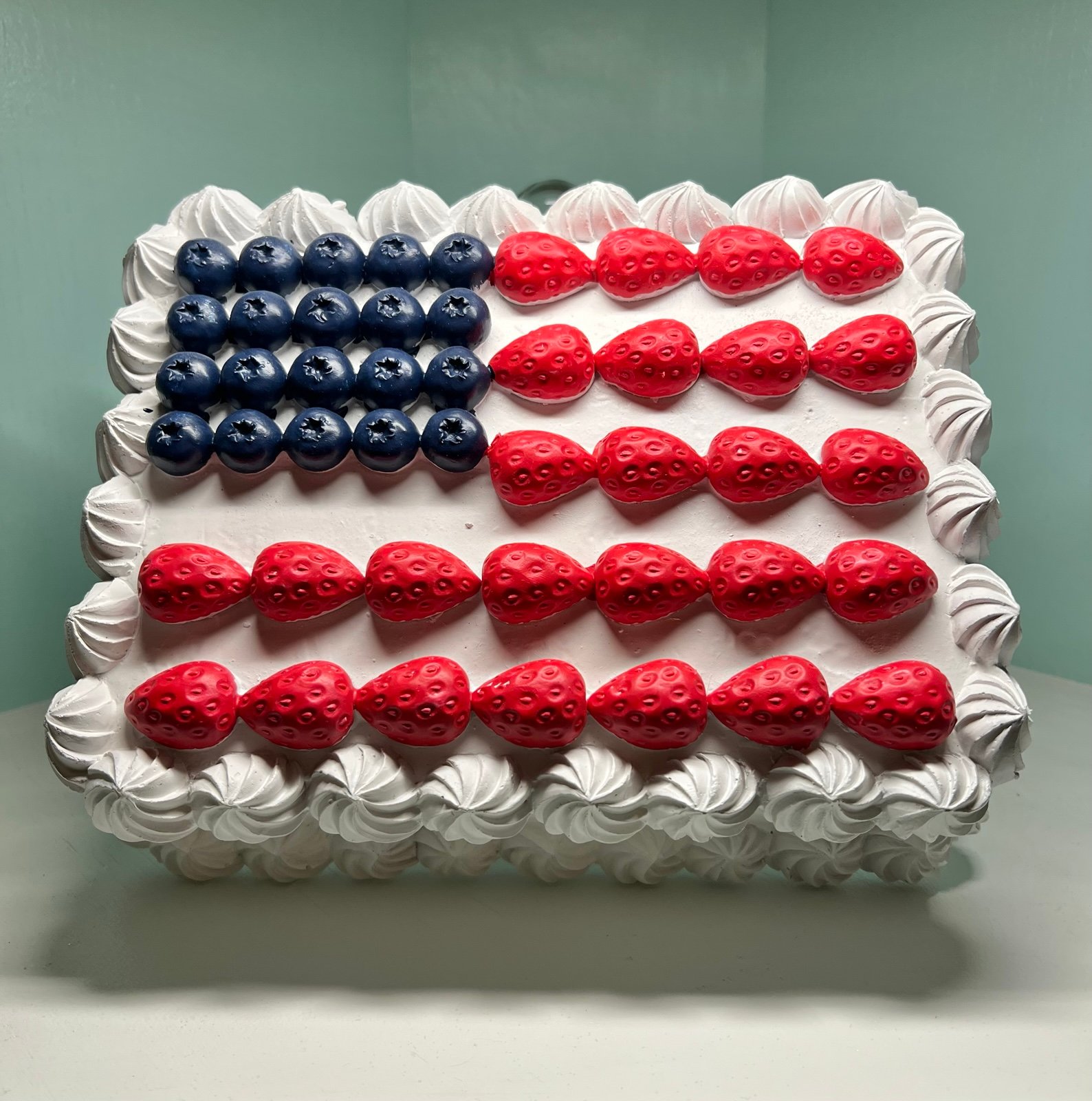 New Stars & Stripes 4th of July Patriotic Sheet Cake