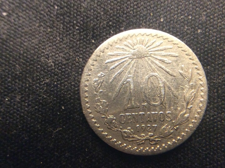 1927 10 Centavos Mexico antique Coin
