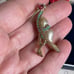 Ciner brooch bird heron vintage 1950s turquoise rhinestones red signet rare