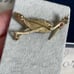 Ciner brooch bird heron vintage 1950s turquoise rhinestones red signet rare