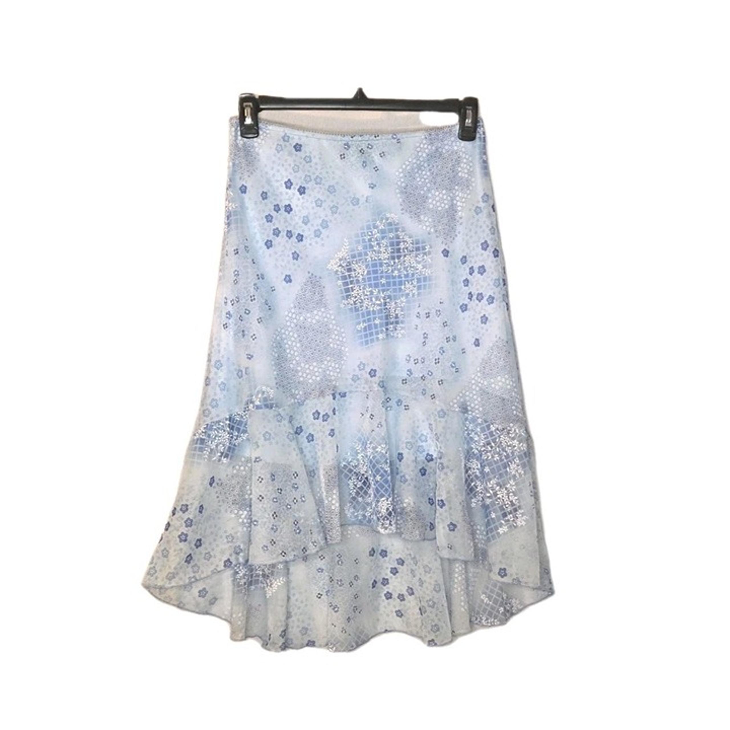 Vintage Y2K Exact Change Hi Low Skirt Size Small Lined with Sheer Overlay