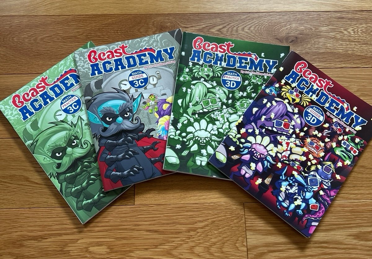 Beast Academy Books 3A 3B 3C 3D