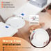 Ensenior 12 Pack 6 Ultra-Thin LED Recessed Light w/Junction Box 2700K-6000K 12W