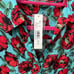 Alice + Olivia beach bliss aqua blouse Sz M NEW
