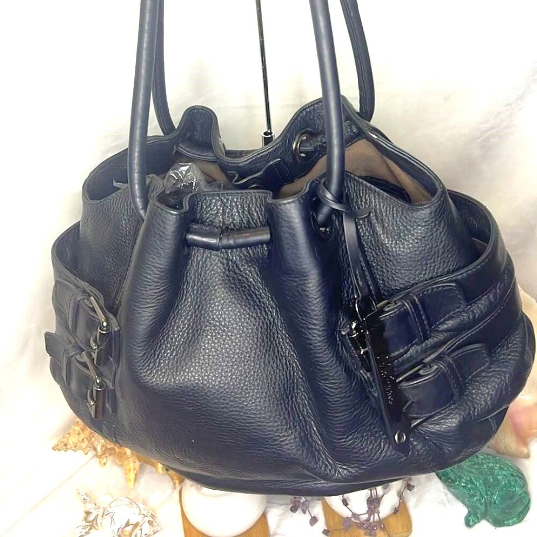 Cole Haan Black Leather Shoulder Batg - EUC