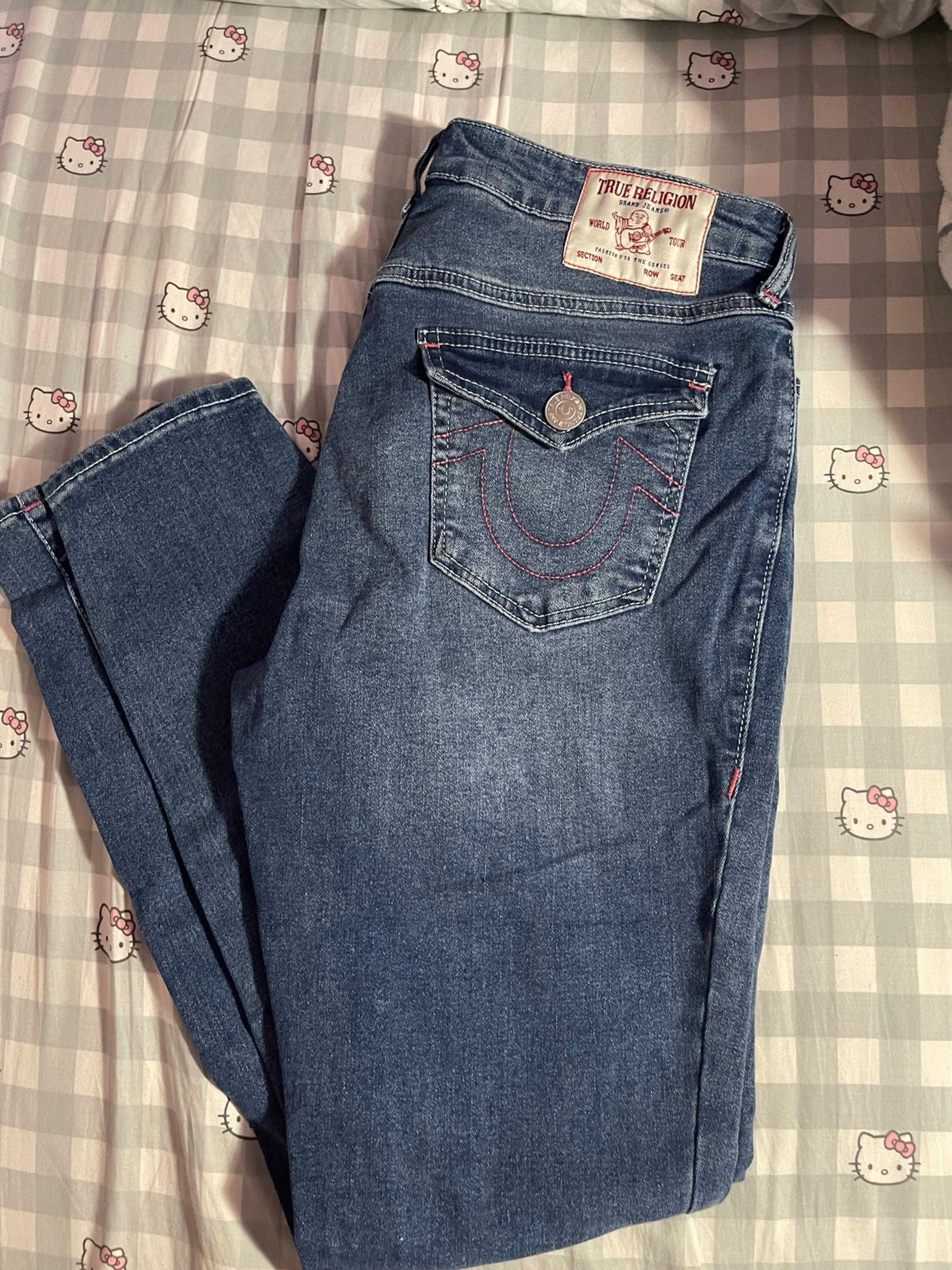 True Religion Mid rise super skinny jeans pink size 29 women
