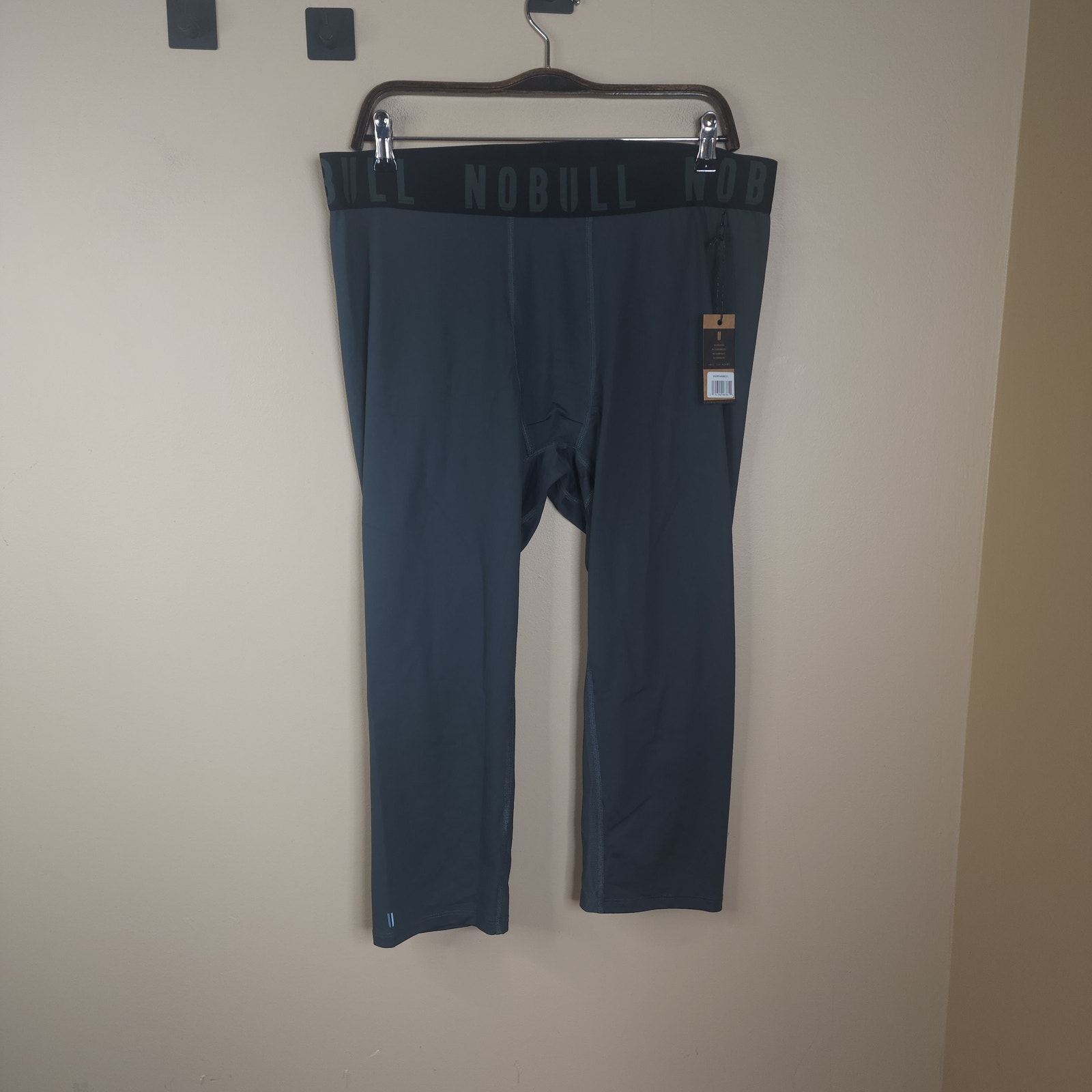 NoBull Pants Mens Compression 3/4 Tight Workout Cross Fit in Gray Size XXXL