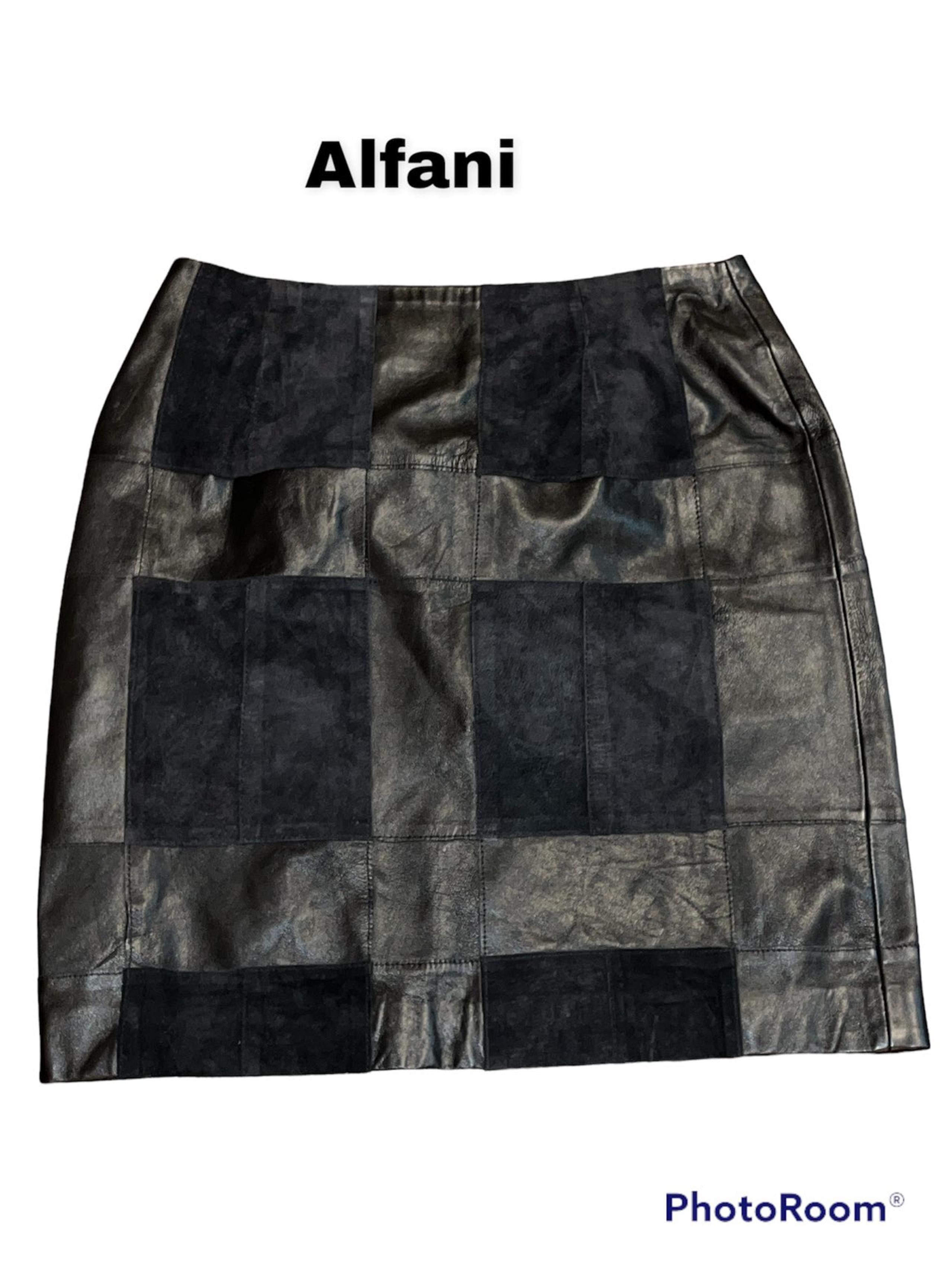 alfani leather mini skirts