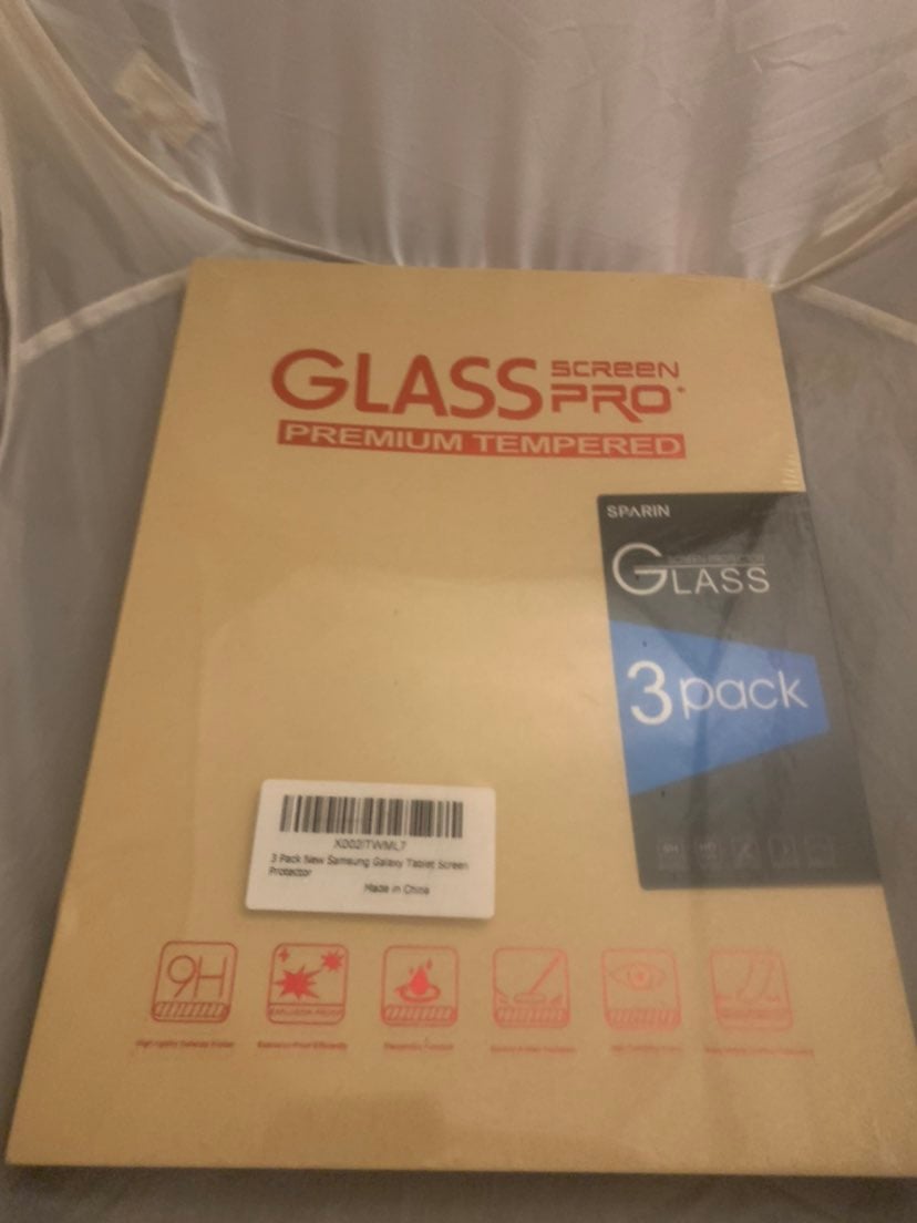 3 PK. Premium Tempered Glass for Use w/ Galaxy Tablet Screen (NEW)