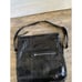 Garnet Hill Black Shiny Leather Hobo Shoulder Handbag