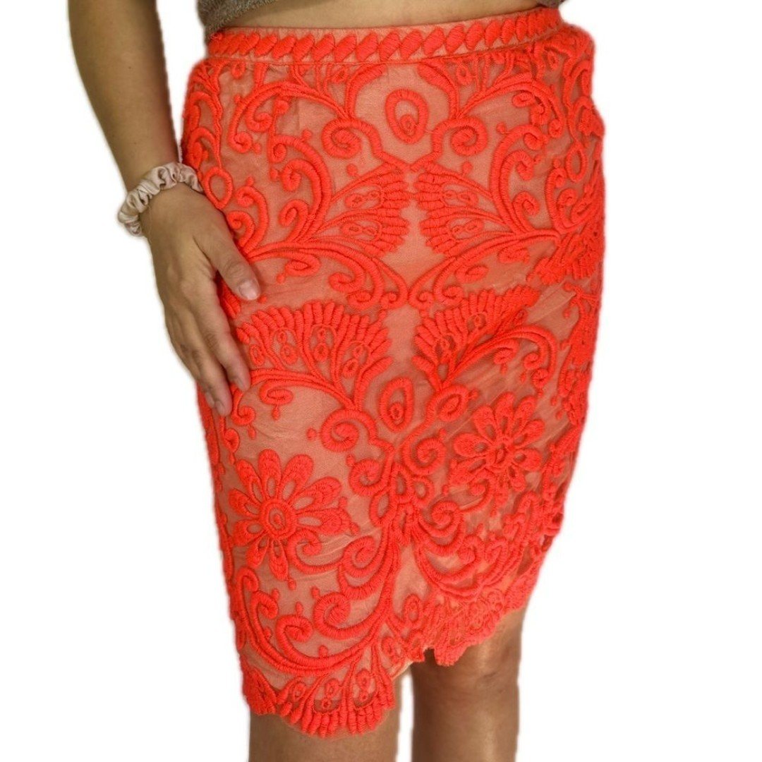 Yoana Baraschi - Anthropologie - Size 2 stretch waist embroidered skirt NWT
