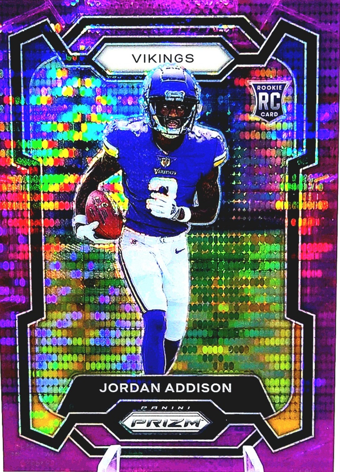 Jordan Addison rookie purple shimmer ssp sp rare prizm investment rc Vikings