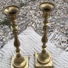 brass candlestick holder