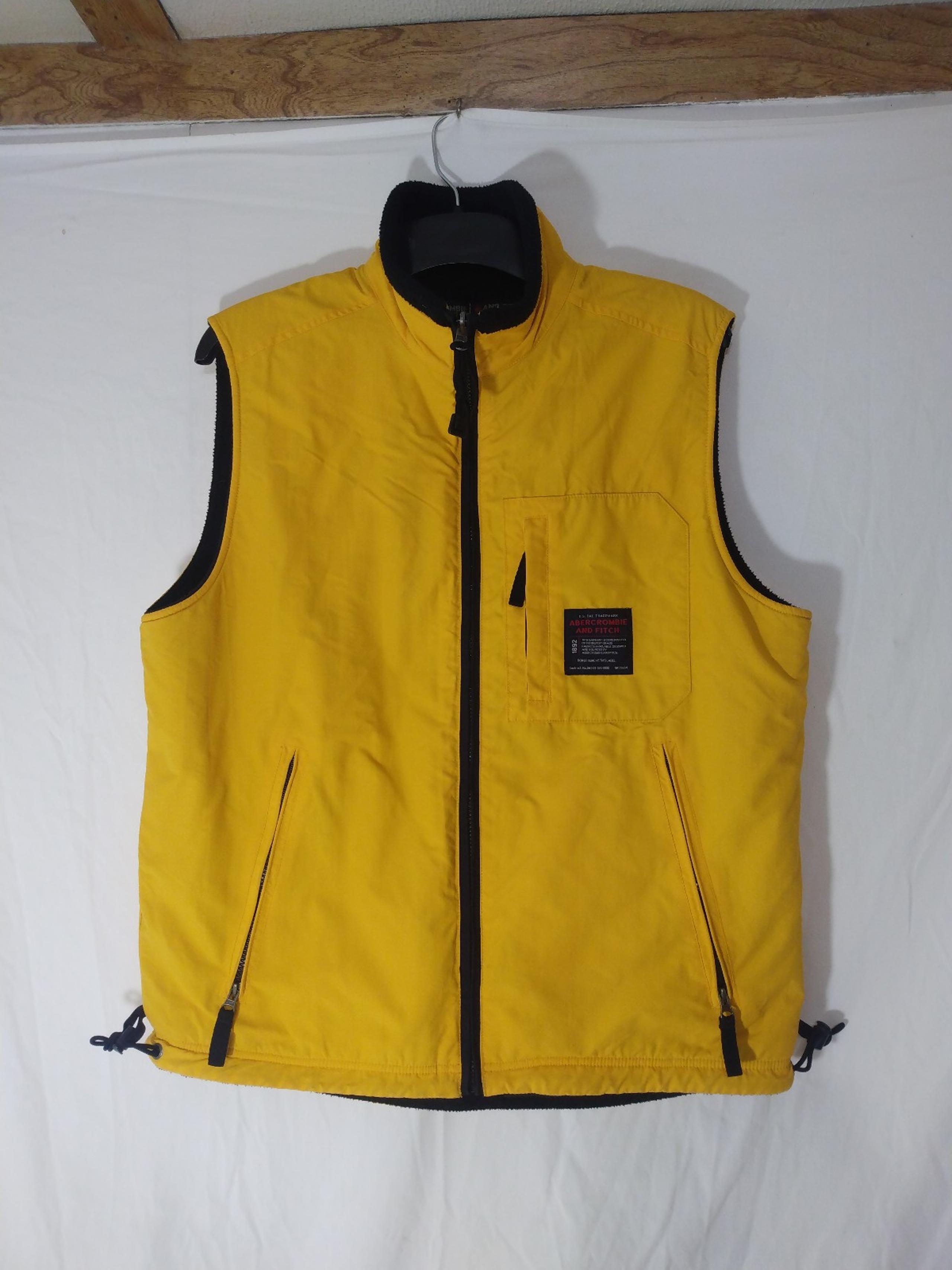 Mens Abercrombie & Fitch Snowrider Reversible Fleece Vest Sz M