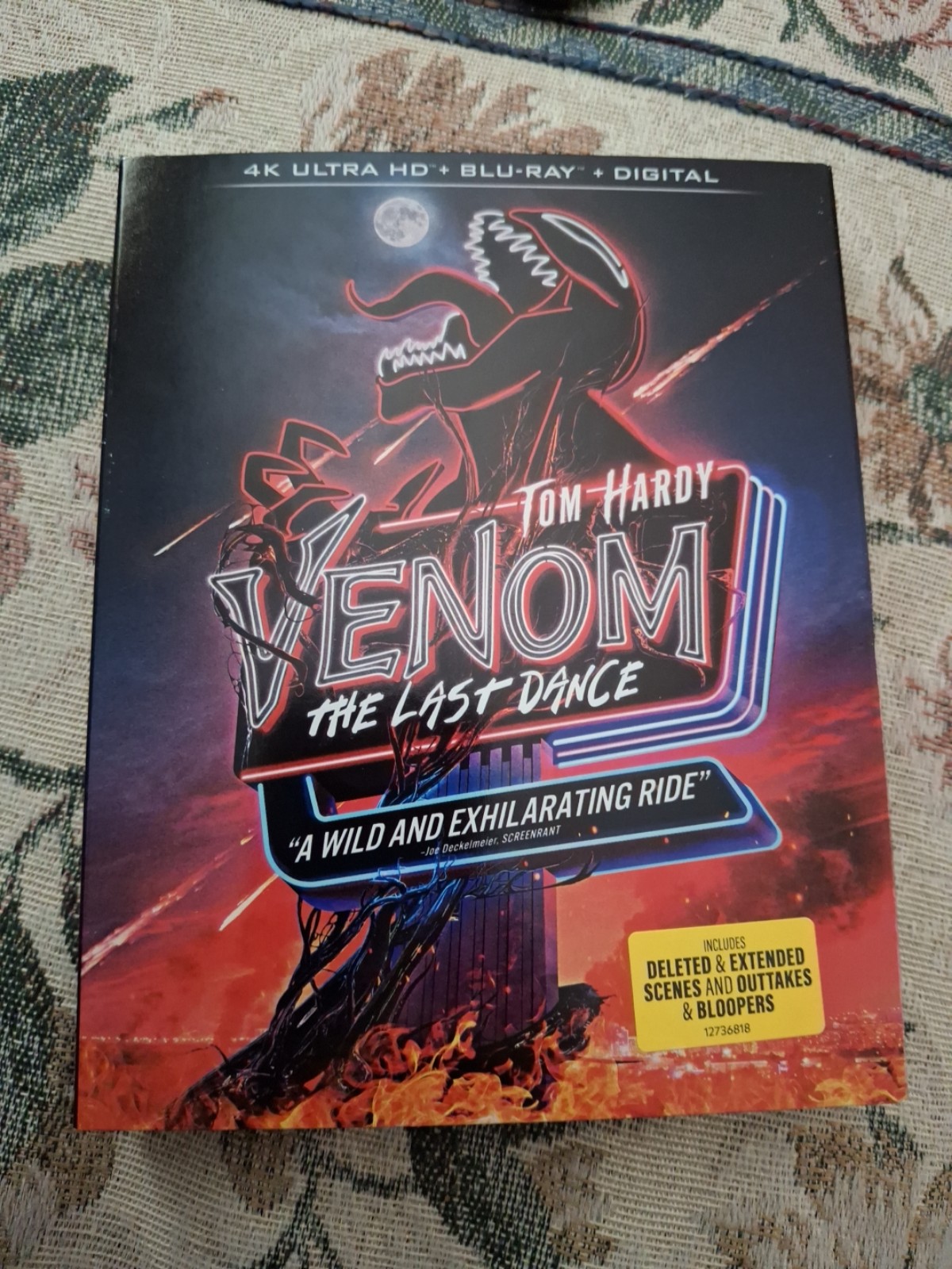 VENOM THE LAST DANCE 4K ULTRA HD + BLU-RAY + DIGITAL Slipcover New