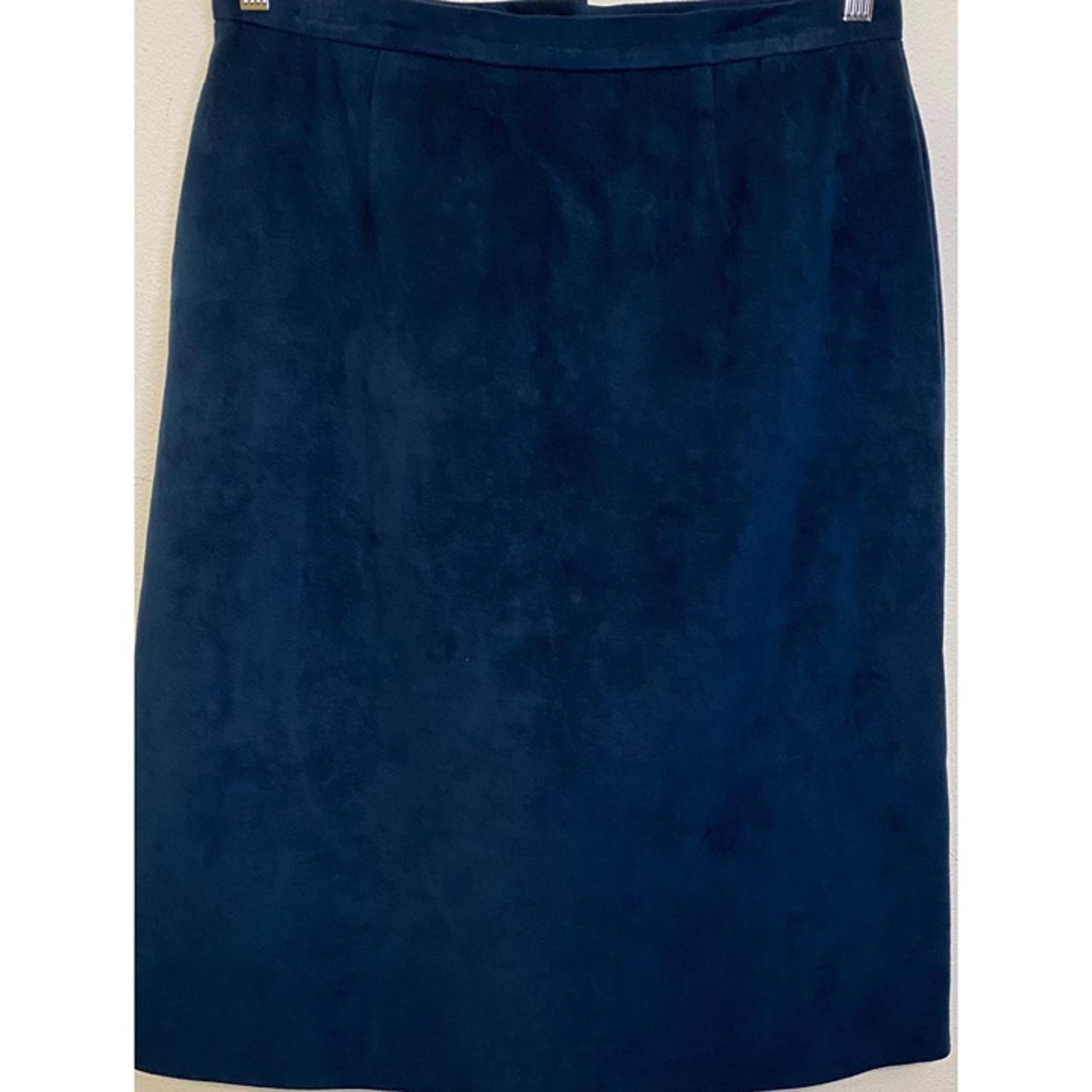 Vintage ORVIS GT Ultrasuede Blue A-Line Seude Skirt  USA