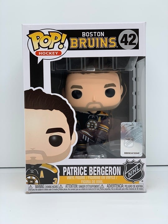 FUNKO POP! HOCKEY #42 PATRICE BERGERON BOSTON BRUINS HOME JERSEY WITH PROTECTOR