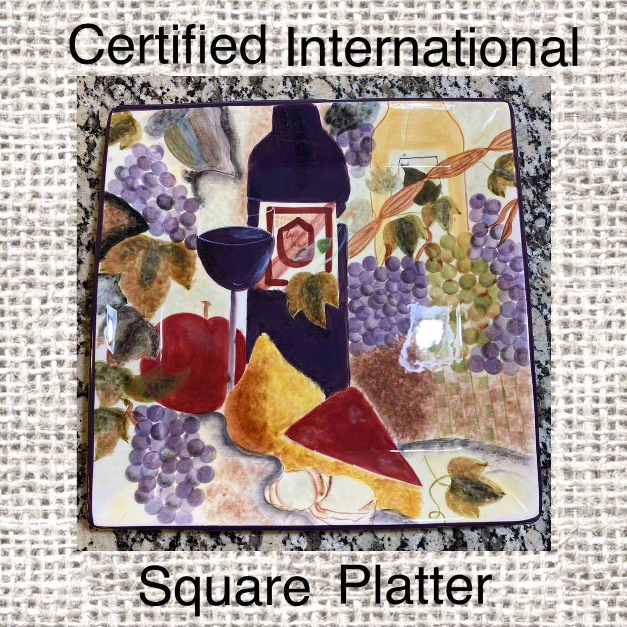 Certified International Platter, Artist Deborah K. Ellis. Like New condition