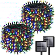 Multicolor Solar Christmas Lights 2Pack Total 180FT 500LED
