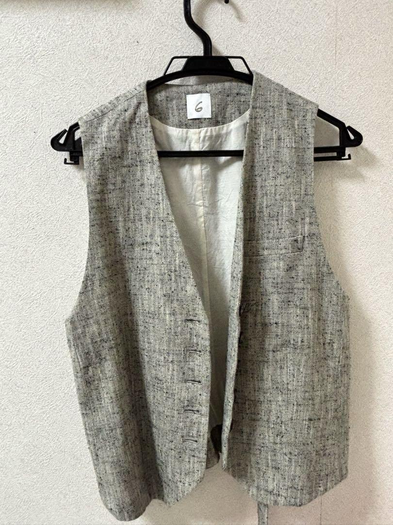 6 ROKU Cotton Rayon Nepped Vest