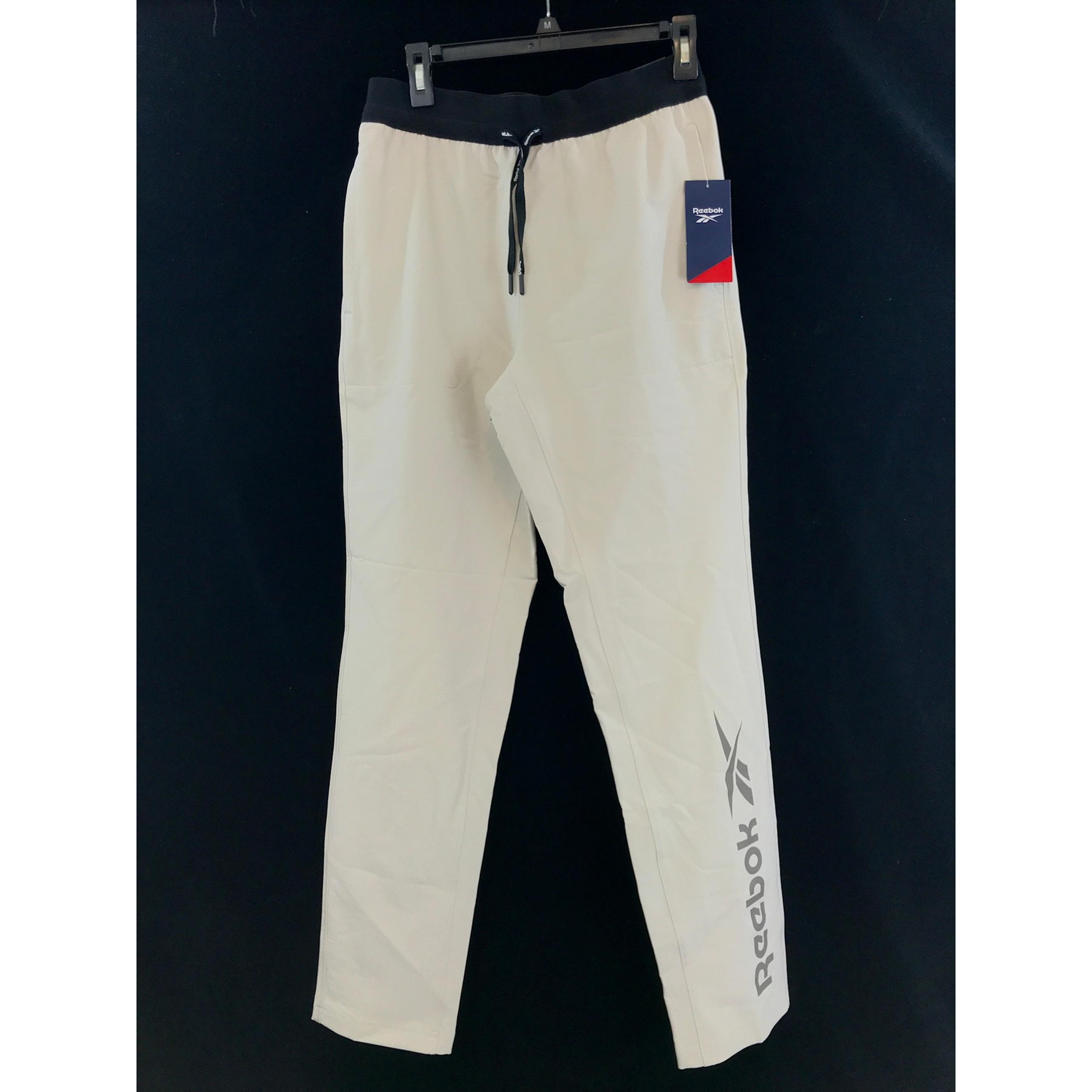Men's light gray sweat workout jogging slim pants Reebok S New