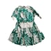 HMJ 2Pc Set Top & Skirt Green Tropical Leaves Dolman Sleeve Vtg 80s Womens Sz 36