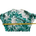 HMJ 2Pc Set Top & Skirt Green Tropical Leaves Dolman Sleeve Vtg 80s Womens Sz 36