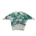 HMJ 2Pc Set Top & Skirt Green Tropical Leaves Dolman Sleeve Vtg 80s Womens Sz 36